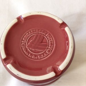 Longaberger Pottery 1 pint crock woven traditions paprika